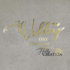 Термотрансферная надпись "Wedding day / золото"